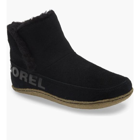 Sorel Nakiska Faux Fur Lined Bootie Boot Black Womens Size US 8.5 EU 39.5 UK 6.5 - Picture 2 of 9